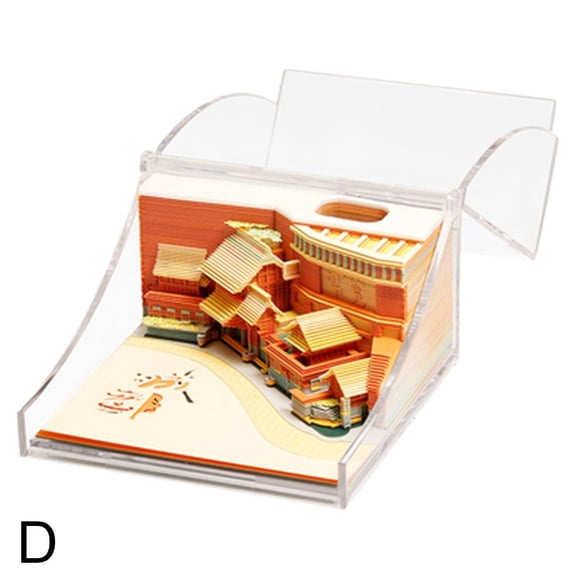 1PC Panda Desk Calendar 2025 Calendar Memo Pad Desk Calendar Notes Calendar 3D Gift Carving Paper Notepad House
