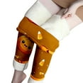 1PC Pantyhose Polyester Fleece Lined Leggings for Women Autumn Pumpkin