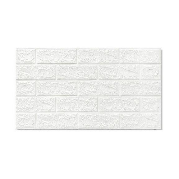 1PC Peel and Stick Tile Wallpaper,Self Adhesive 3D Tile Wall Paper,Anti-collision Simulation Brick Wall Paper Wall Sticker for Bathroom Kitchen Waterproof Home Wall Decor(27.56*15.16in)