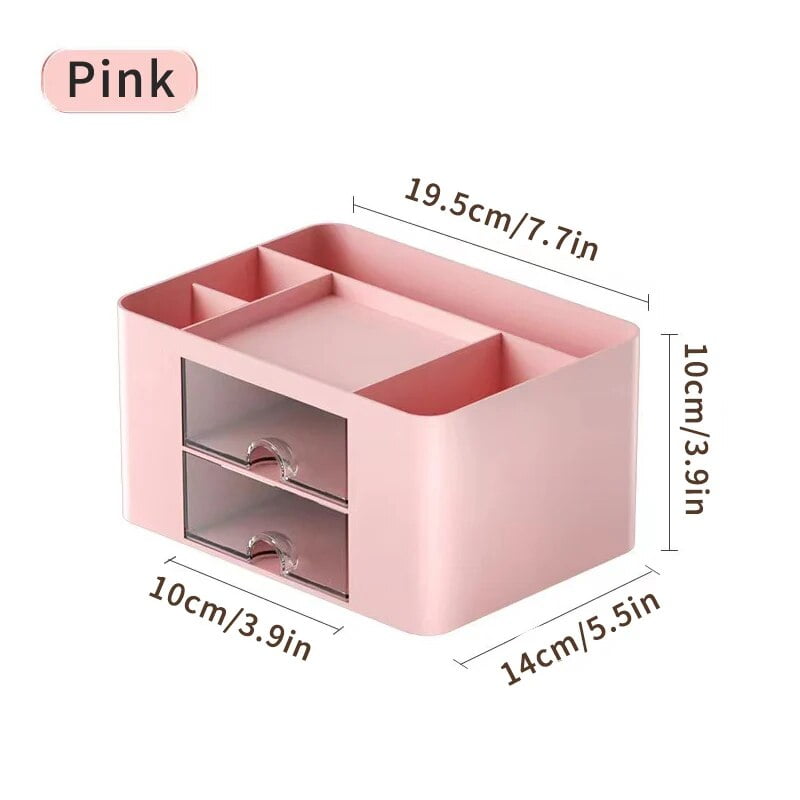 1PC Pen Organizer With 2 Drawer MultiFunctional Pencil Holder For Desk