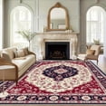 thumbnail image 1 of 4'x6' carpet living room carpet mat anthropologie area rug low pile area rug striped area rug, 1 of 10