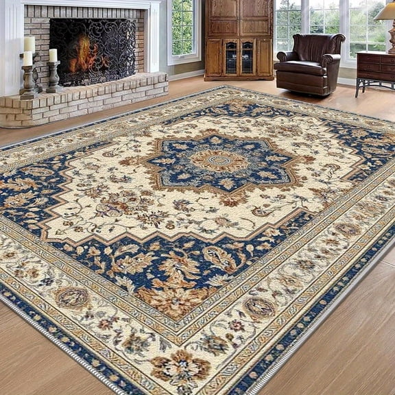 5.3'x7.5' small carpet runner carpet dining room area rug mid century modern area rug southwestern area rug