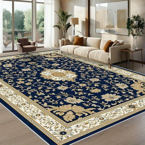 6.5'x10' thick carpet for living room carpet washable area rug for dining room neutral area rug vintage area rug