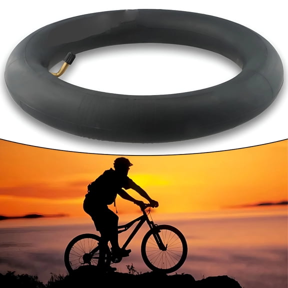 1PC Personal Transporter Inner Tube, 12 in Rubber, Bent Valve, Electric Mountain Bike, Puncture Resistance, Backcountry Trips, Black