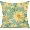thumbnail image 1 of 1PC Pillow Cover 18x18 Inch, Watercolor Daisy Throw Pillow Covers, Hello Sunshine Summer Outdoor Decor Cushion Case Decoration for Home Couch Chair Sofa, 1 of 7