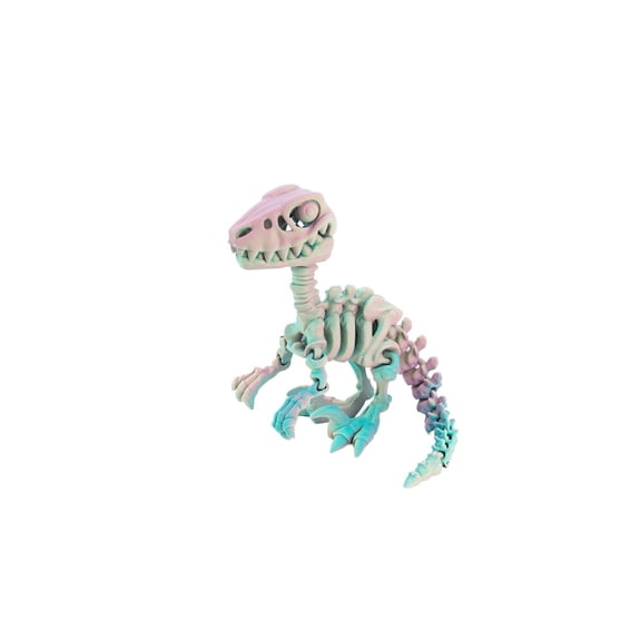 1PC Pink Cyan Cornsilk Gradual 19CM 3D Printed Ankylosaurus Dinosaur Series Fun Figurine Gift Skeleton Simulation