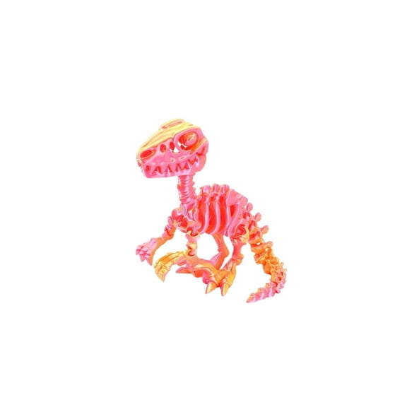 1PC Pink Gold 13.5CM 3D Printed Ankylosaurus Dinosaur Series Fun Figurine Gift Skeleton Simulation