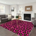 thumbnail image 1 of 1PC Pink Leopard Pattern Area Rug Local Rug, Lightweight Washable Easy-to-Tidy Carpet Mat Festival Gift, Suitable for Living Room, Bedroom, Dining Room, Bathroom, Office, Room Accessones, 1 of 8