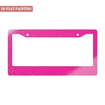 1PC Pink License Plate Frames with Glitter Effect and Mounting Accessories 2 Holes 6. 3x12. 2inch(16x31cm)