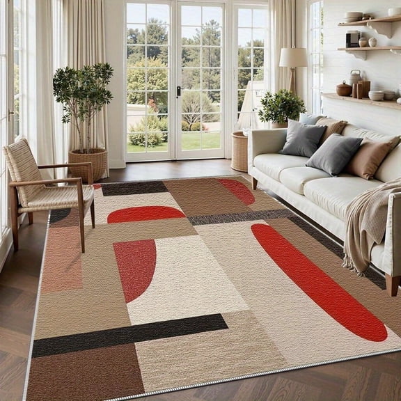 1PC Pixelated Area Rug Local Carpet, Lightweight Washable Easy-to-Tidy Carpet Mat Festival Gift, Suitable for Living Room, Bedroom, Office, Balcony, Patio, Room Accessones