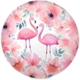 thumbnail image 1 of 1PC Place Mats Flowers Flamingo Round Placemat Heat-Resistant Placemats Dining Table Mat Circle Shape 15.4" for Kitchen/Dinner/Party/Restaurant Home Decor Gifts, 1 of 7