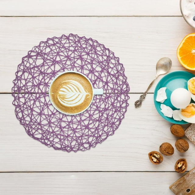 1PC Placemat 6 Pack Fine Paper Rope Messy Knitting Placemats Paper