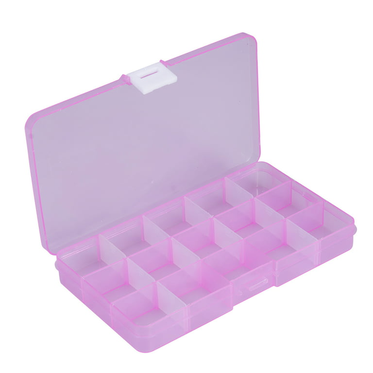 1pc Pink Multipurpose Grid Organizer Box With Cover, Ideal For