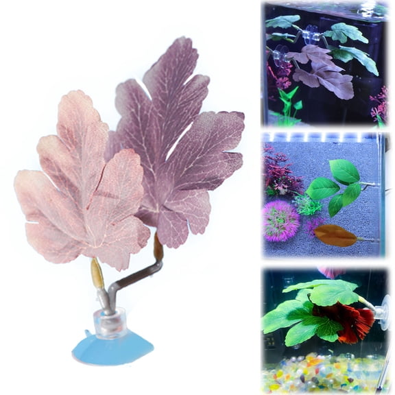 1PC Plastic Aquarium Leaf, Realistic Hiding & Spawning Decor for Fish, Durable Betta Resting Mat, Creates Natural Environment for Small Tanks, By Harlik