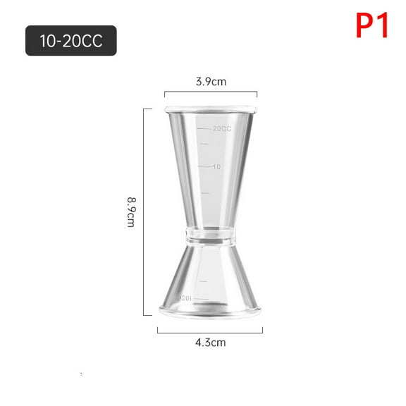 1PC Plastic Double-ended Measuring Cup Glasses Ounce Martini Plastic Cocktail Cupss Shaker Bartending Bartender Double-head