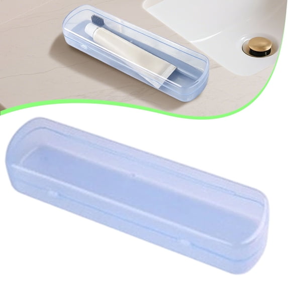 1PC Plastic Toothbrush Travel Case, Lightweight Portable Toothbrush & Toothpaste Holder for Travel, Business Trips, Gym and Home Use