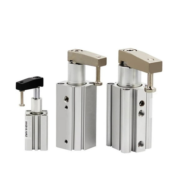 1PC Pneumatic Air Cylinder MKB16/20/25X10/20/30mm 90 Degree Rotation Rotary Cylinder Clamping Rotating Downward Pressure Angle Cylinder ,Multifunctional