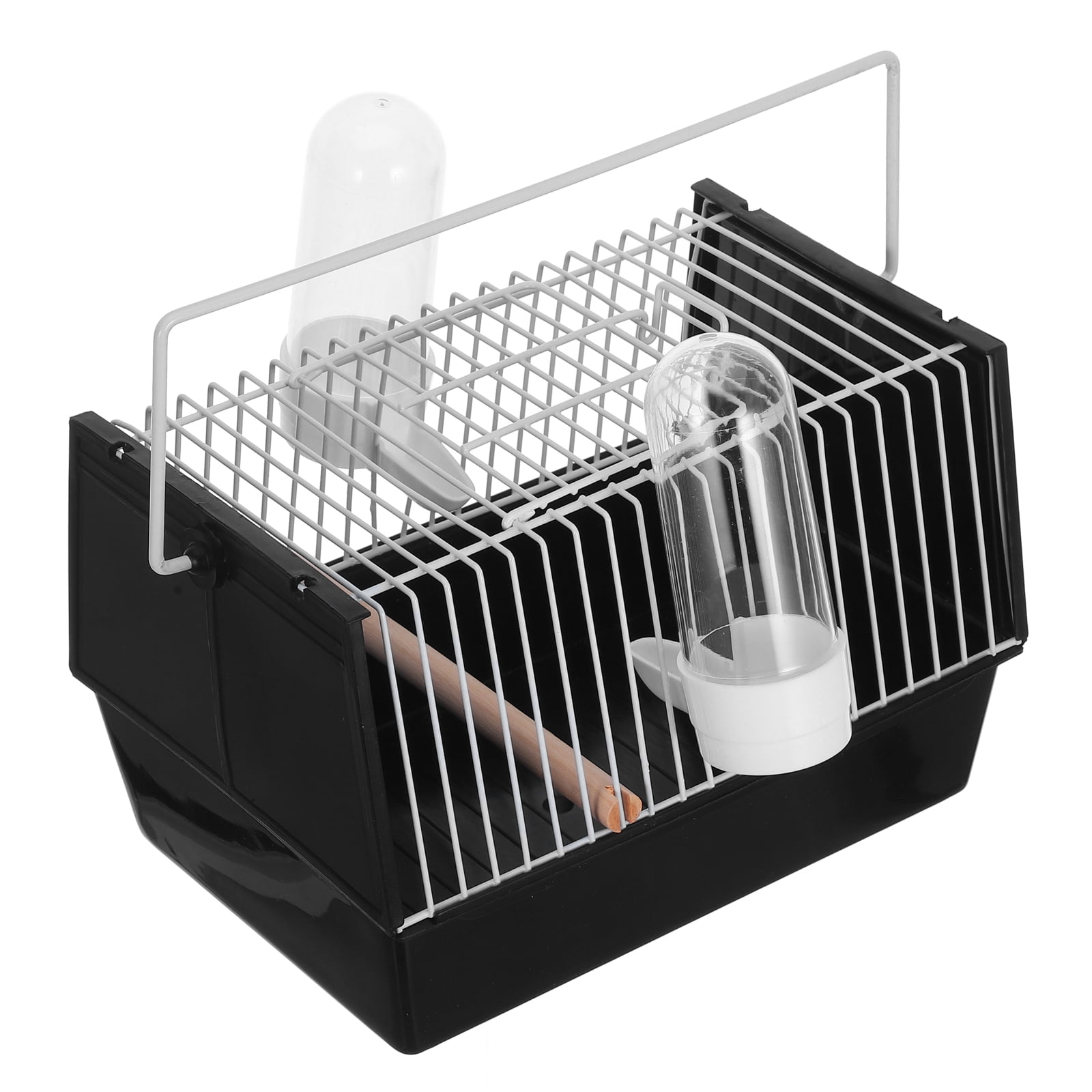 Toyandona 1Pc Handheld Plastic Bird Cage Black for Outdoor Pet Bird Transportation and Activities