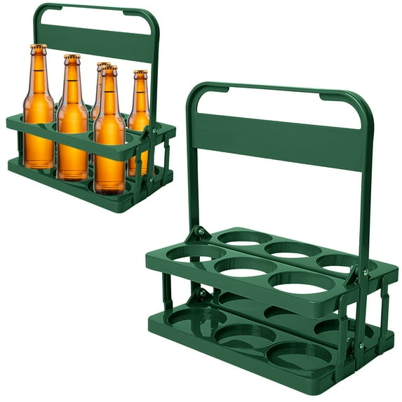 1PC Portable Drink Carrier - 6 Bottles Beer Bottle Carrier with Handle, Foldable Wine Rack, Reusable Beer Collector, Beer Basket, Drinks Container for Picnic BBQ Catering