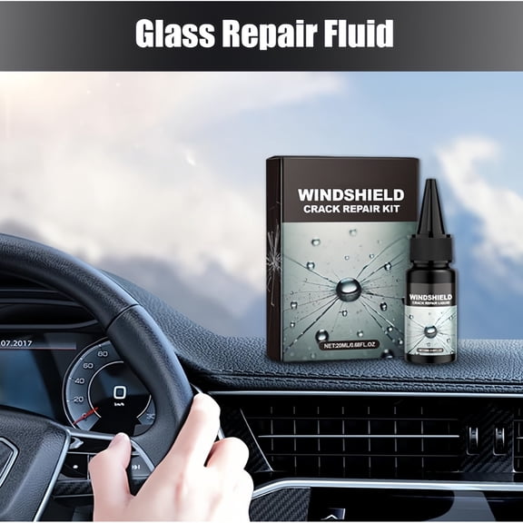 1PC Portable Glass Crack & Scratch Adhesive Repair Liquid for Automotive Front Window Chips and Cracks, 2026 Upgraded Windshield Crack Repair Kit
