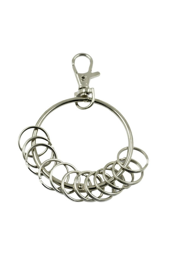 1PC Portable Metal Rings Key Organizer Keychain Holder with Swivel Clasps Janitor Key Rings for Warehouse Office SchoolUse