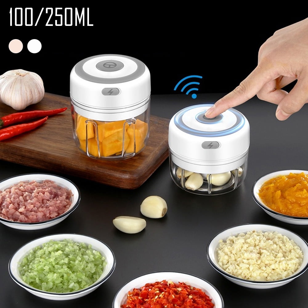 1pc, Electric Mini Food Chopper, Portable Food Processor, Vegetable Chopper  Onion Mincer, Cordless Meat Grinder With USB Charging For Vegetable, Peppe