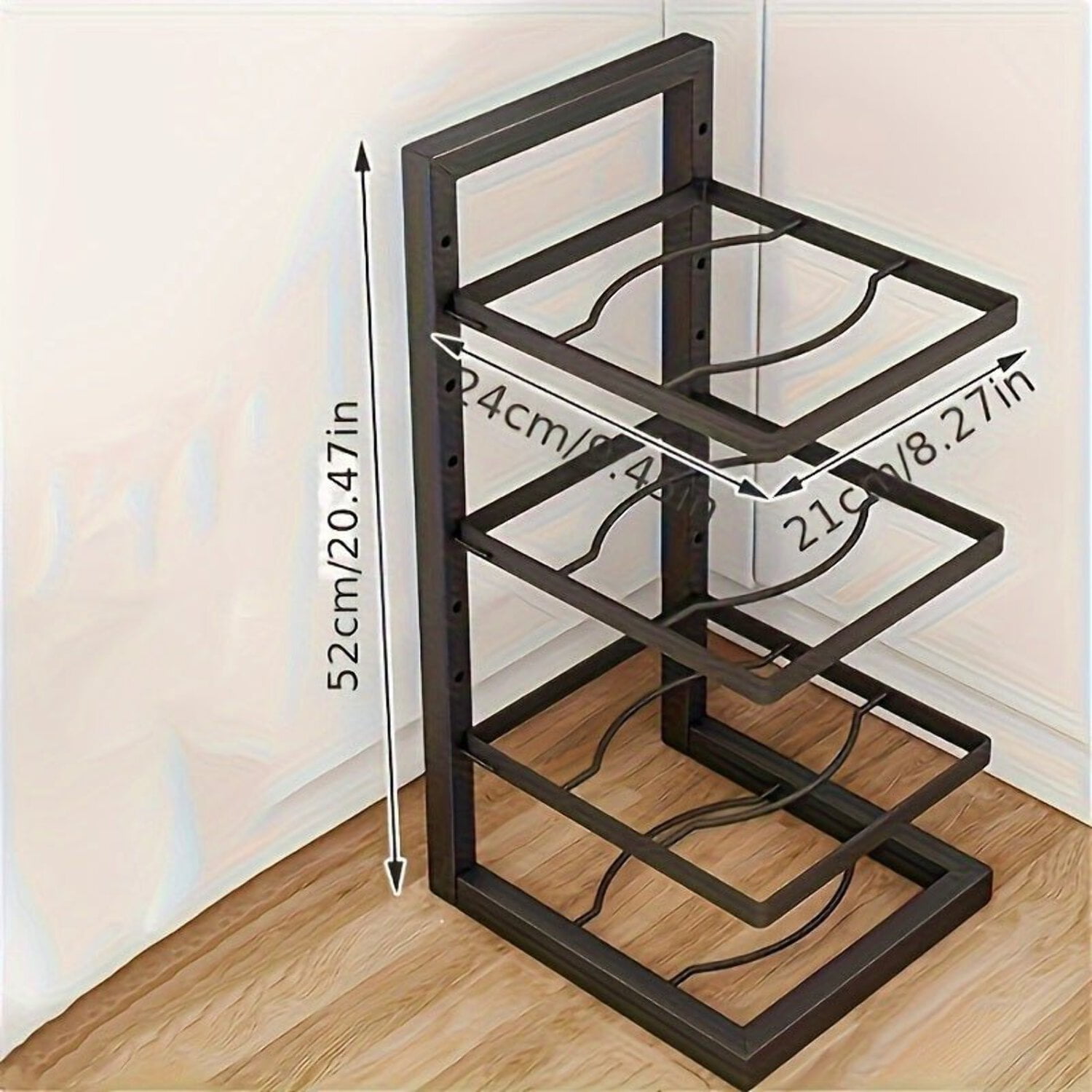 1PC Pot Rack Pot Storage Kitchen Stainless Steel Rack Layered Shelves ...