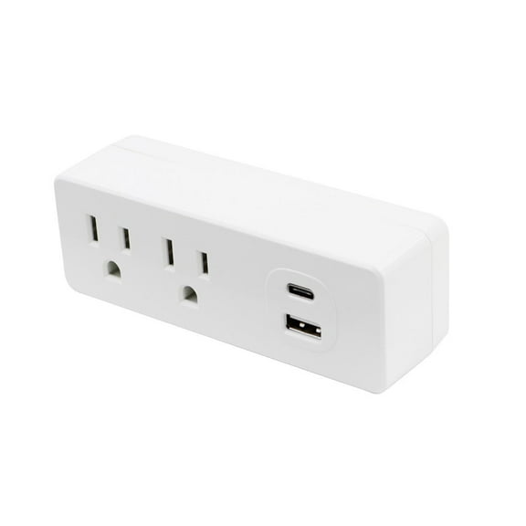 1PC Power Zone PowerZone ORPBUC013 Outlet Tap And 2-USB Port, 2-Gang