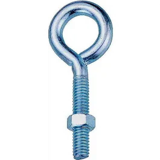 1PC ProSource LR272 Eye Bolt With Nut Zinc Plated Steel 1/4 By 4 Inch
