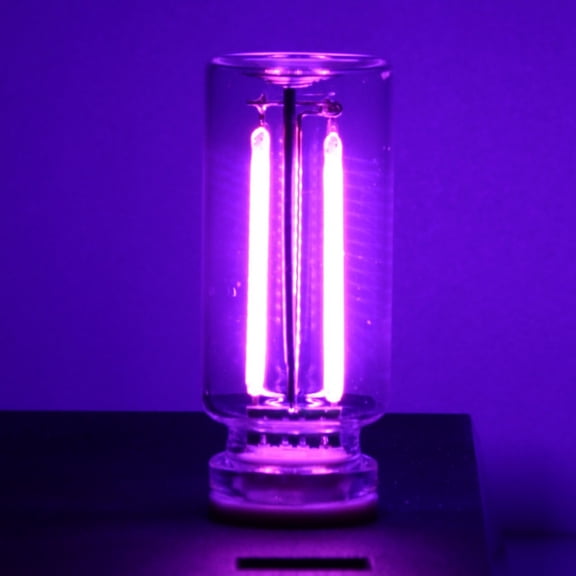 1PC Purple Light USB Touch-Controlled Glass Bottle LED Night Light for Bedroom, Car and Office