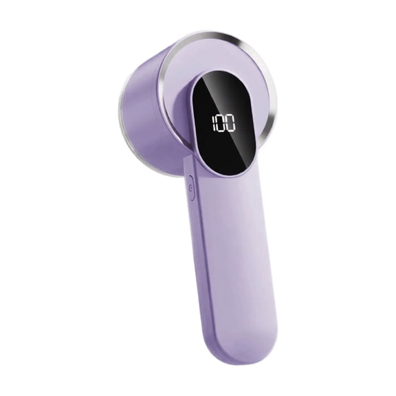 1PC Purple Minibee Rechargeable Digital Display Lint Remover Portable Fabric Shaver for Household Clothes Pilling Removal