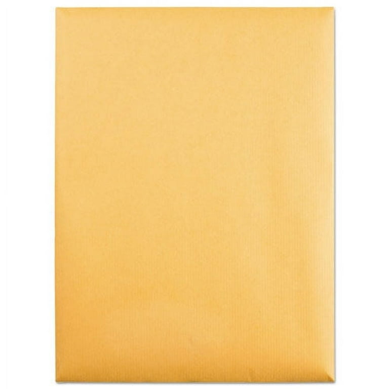 Park Ridge Kraft Clasp Envelope, #90, Square Flap, Clasp/Gummed Closure, 9 x 12, Brown Kraft, 100/Box