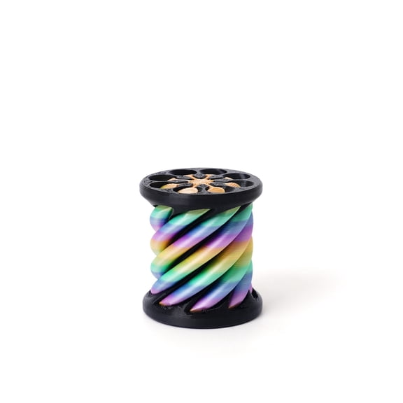 1PC RAINDOW 5CM 3D Printed Spiral Cylinder Decompression, Office Stress Relief
