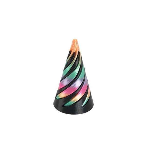1PC RAINDOW 6.4CM 3D Printed Spinning Decompression, 3D Printed Ornament, Fingertip Two-Color Patchwork Swirl