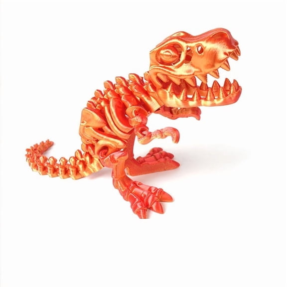 1PC RED GOLD 22CM 3D Printed Dinosaur Figure
