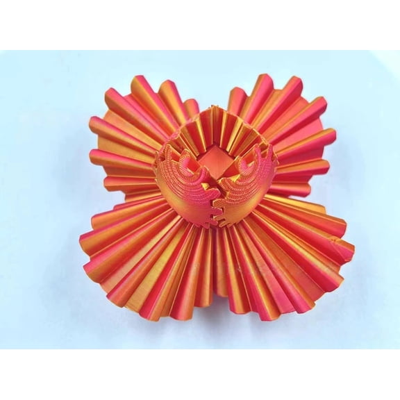 1PC RED GOLD 6CM 3D Printed Gear Ball Rotating Cube Fingertip