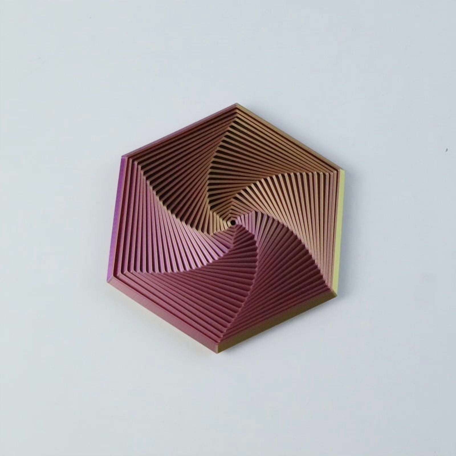 1PC RED GRADUAL 12CM 3D printed hexagonal decompression artifact, Fractal Fidget Hexagon creative trendy