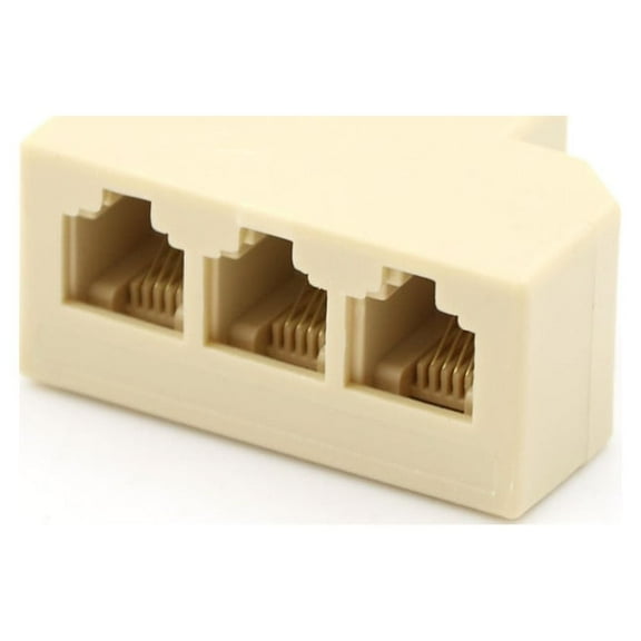 1PC RJ11 Splitter 3 Way Adapter 1 M to 3 F RJ-11 6P4C Phone Jack Splitter