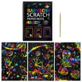 thumbnail image 1 of 1PC Rainbow Scratch Paper Notebook Set - 10-Page Art Craft Note with Wooden Stylus (19x26cm/7.5x10.3in) - DIY Activity for Ages 3-12, Christmas/Birthday Gift for Boys Girls, 1 of 9