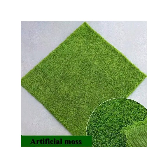 1PC Realistic Artificial Moss Mat - Soft Polyester Faux Green Plant, Breathable Fabric for Flower Arrangements, Micro-Landscapes, Home Decor & Outdoor Landscaping