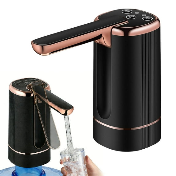 1PC Rechargeable Water Dispenser Pump for 3-5 Gallon Bottles Portable Electric Water Jug Pump for Home,Camping,Office Use,water dispenser,electric pump,Black