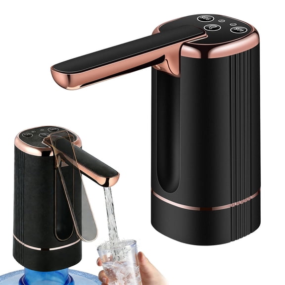 1PC Rechargeable Water Dispenser Pump for 3-5 Gallon Bottles Portable Electric Water Jug Pump for Home,Camping,Office Use,water dispenser,electric pump,Black
