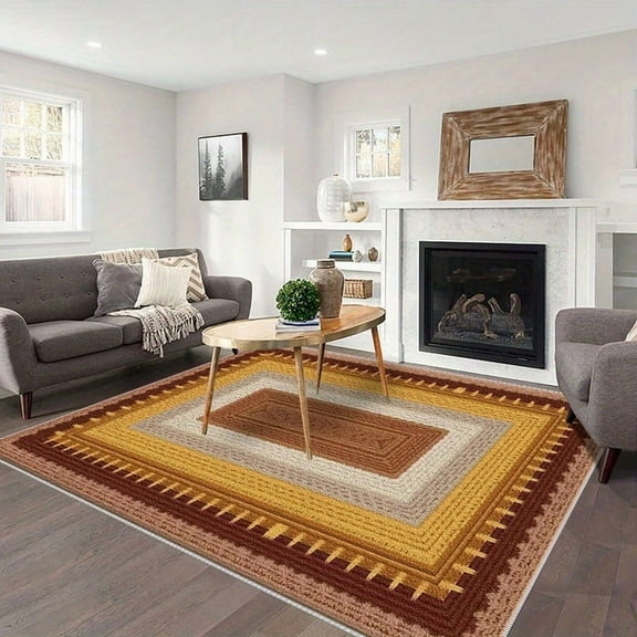 6.5'x10' thick area rug carpet nails entry rug non-slip washable indoor door mat big rug boho entryway rug