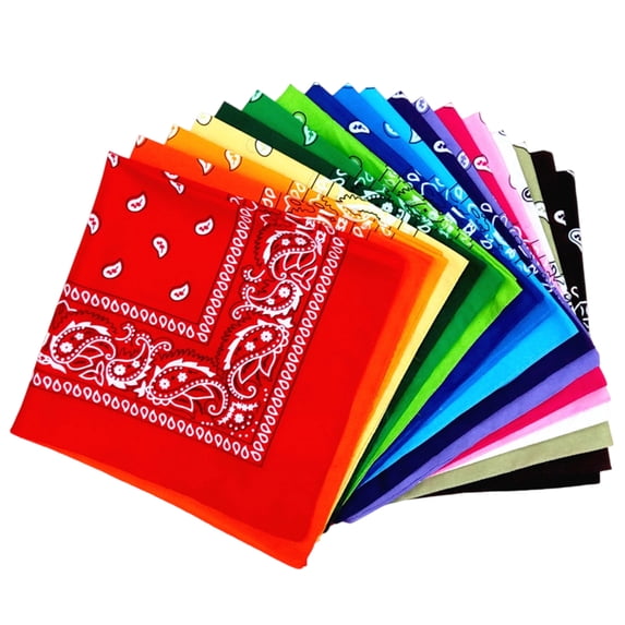 1PC Red Bandanas for Women Men Cotton Cowboy Western Paisley Pattern Fashion Bandana Bulk Head Wrap Scarf for Sports Headbands Handkerchief Square Scarves for Men Women