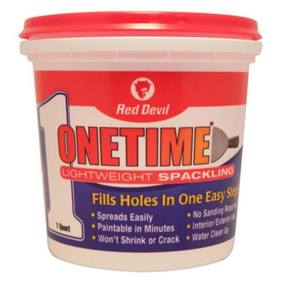 1PC Red Devil Onetime Spackling Compound 1 Qt., White
