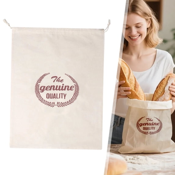 1PC Reusable Natural Cotton Canvas Drawstring Storage Sacks, Breathable Produce & Multi-Purpose Pouches for Bulk Vegetables, Pantry Goods & Footwear Organization