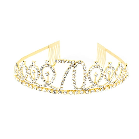 1pc Alloy Rhinestone Birthday Number Crown, Decorative Alloy Crown for Party and Celebration