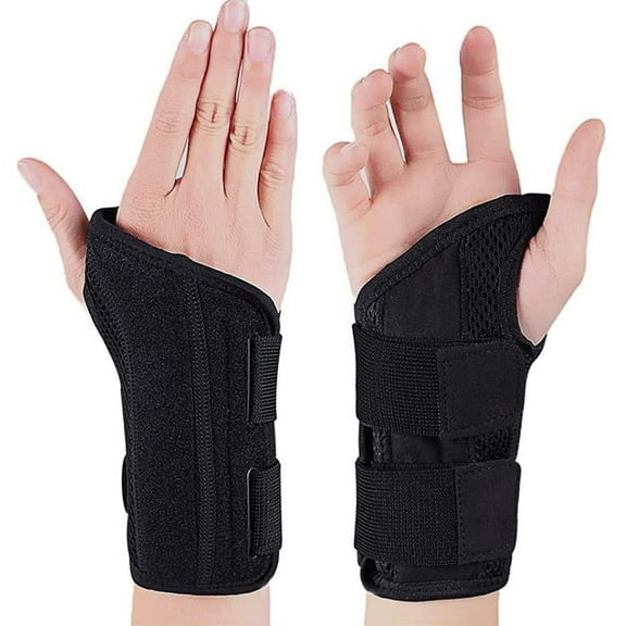 1PC Right hand LARGE/X-LARGE-Black Wrist Brace Carpal Tunnel Right Left Hand for Men Women, Night Wrist Sleep Supports Splints Arm Stabilizer with Compression Sleeve Adjustable Straps