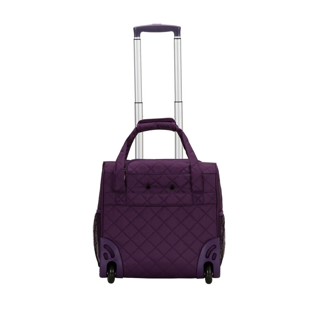 1PC Rockland Melrose Wheeled Underseat CarryOn, Purple