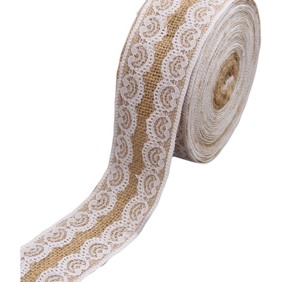1PC/Roll Natural Jute Burlap Ribbon for Crafts DIY Ribbon Lace Material Wedding Party Decorative Christmas Gift Wrapping A2